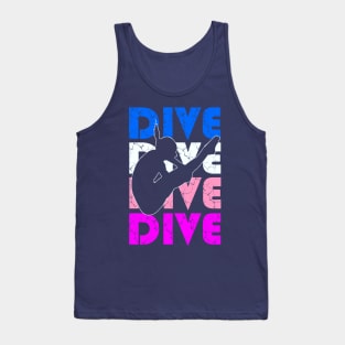 Girls Dive Pink Springboard High Diving Gift Tank Top